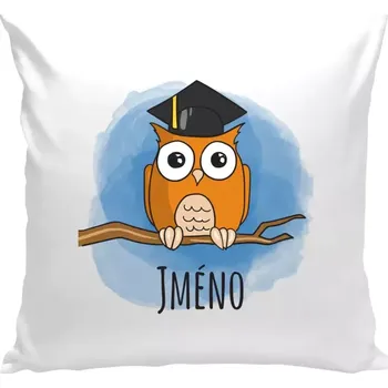 Polštář Polštář bílý 40x40 cm Sovička