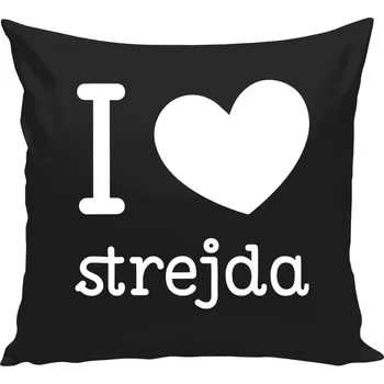 Polštář Polštář černý 40x40 cm I love strejda