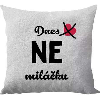 Polštář Polštář bílý 40x40 cm - dlouhý chlup Dnes NE miláčku