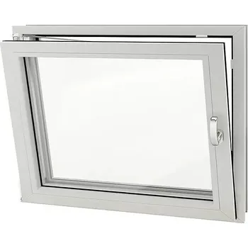 Stavební výplň Solid Elements Sklepní okno OS 1, L, 60 × 40 cm, dvojsklo, 3 komory, bílé 700098