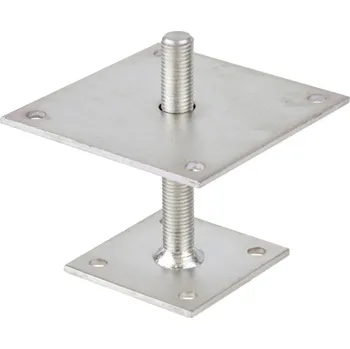 Tesařské kování ALBERTS Patka sloupku I 100x100 mm výšk.nastavitelná 30-150 mm, pozink