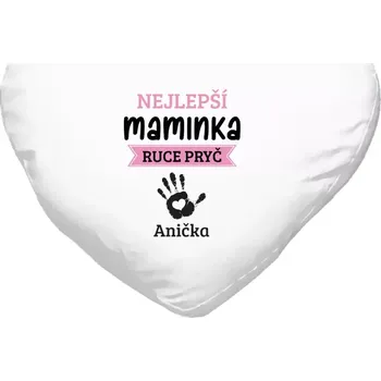 Polštář Polštář srdce 40x35 cm Nejlepší maminka, ruce pryč - 1 dítě