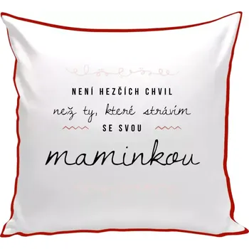 Polštář Polštář barevný 32x32 cm Není hezčích chvil, než ty, které strávím se svou maminkou