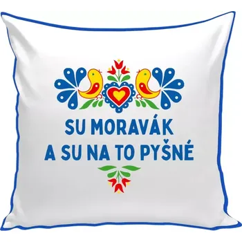 Polštář Polštář barevný 32x32 cm Su Moravák a su na to pyšné.