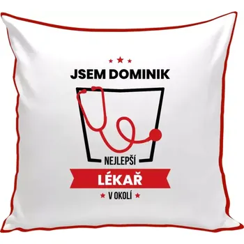 Polštář Polštář barevný 32x32 cm Nejlepší v okolí - lékař