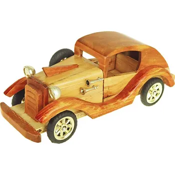 autíčko Dřevěný model auta brouk 24cm (Dřevěné auto pro děti - délka 24 cm, materiály: dřevo, plast)