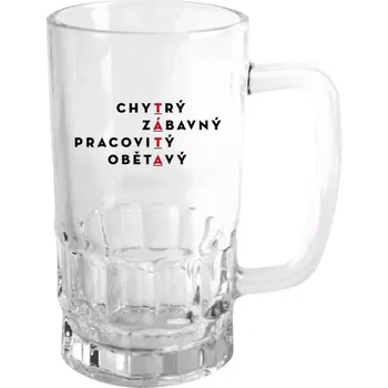 Sklenice Půllitr skleněný Táta - křížovka