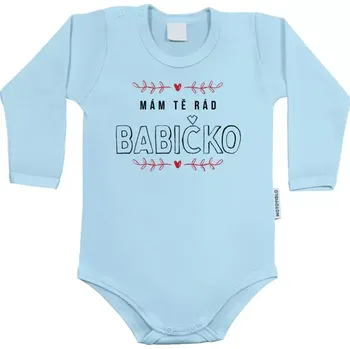 Kojenecký body Dětské body s dlouhým rukávem Mám tě rád babičko
