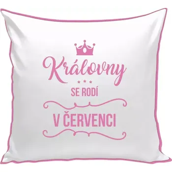 Polštář Polštář barevný 32x32 cm Královny se rodí v měsíci ...