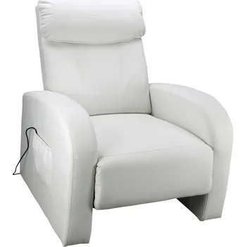 Křeslo Idea nábytek Masážní křeslo TOLEDO krémově bílé K70