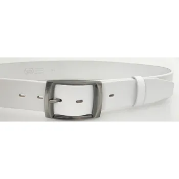Opasek PENNY BELTS Kožený opasek 4400 bílý - 100 cm