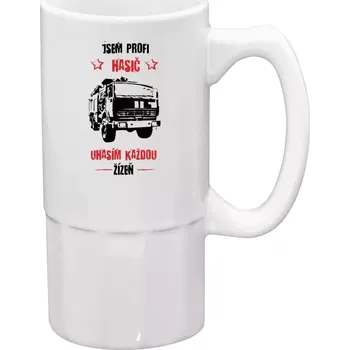 Sklenice Půllitr pro hasiče - Jsem profi hasič, uhasím každou žízeň - 500 ml