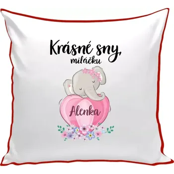 Polštář Polštář barevný 32x32 cm Krásné sny, miláčku
