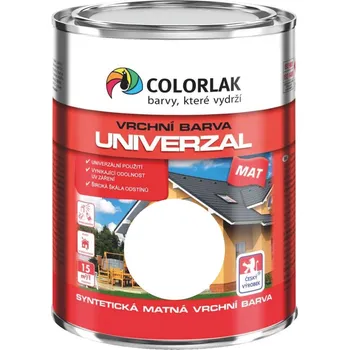 univerzální barva Colorlak Univerzal S2013 Bílý email, bílý, matný, 600 ml S2013-M-C1000-L.60