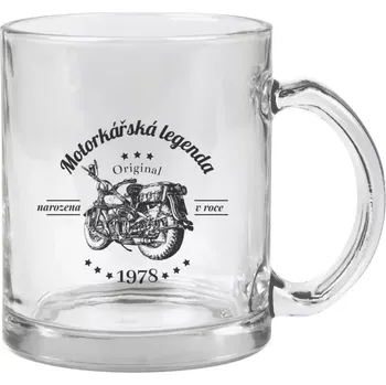 Hrnek 330 ml - skleněný Motorkářská legenda