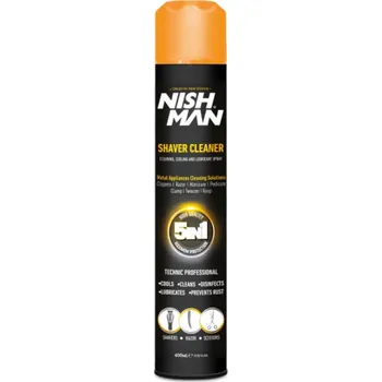 Příslušenství k holicímu strojku Péče o ostří 5v1 NISH MAN Shaver cleaner 400 ml