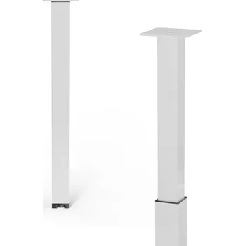 Stolová podnož Stabilit Nábytková noha nastavitelná, 60 × 700–1100 mm, ocel, bílá, 80 kg 50402