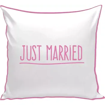 Polštář Polštář barevný 32x32 cm Just married