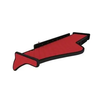 Odkládací police na palubní desku pro VOLVO FH 12 + 16, FM (2002 - 2009), LED podsvícení, dlouhá se šuplíkem, červená 20246