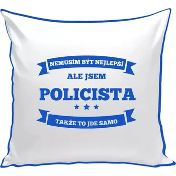 Polštář Polštář barevný 32x32 cm Nemusím být nejlepší, ale jsem (...), takže to jde samo