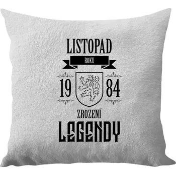 Polštář Polštář bílý 40x40 cm - dlouhý chlup Zrození legendy