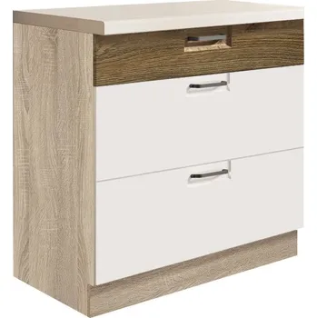 Kuchyňská skříňka Fadome Dolní kuchyňská skříňka se šuplíky Kasey 22D-80 Zvolte kování: Basic GTV, Zvolte korpus: Borovice andersen