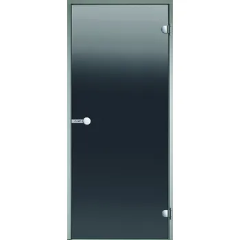 Dveře do parní sauny ALU HARVIA 8x21, šedé, 790x2090 mm, šedý rám