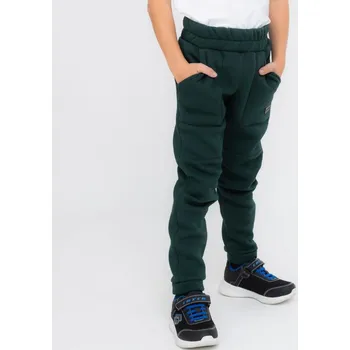 Chlapecké oblečení Hřejivé lahvově zelené tepláky Velikost: 86/92