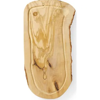 Kuchyňské náčiní Hendi Servírovací prkénko z olivového dřeva s drážkou, HENDI, 400x250x(H)18mm