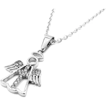 Náhrdelník Steel Jewelry řetízek, náhrdelník ANDĚL Chirurgická ocel NH231138 dárkové balení zdarma