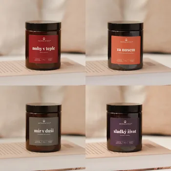 Svíčka Sójové svíčky Momentee – Edice Origin (4 ks) | Kolekce vůní pro každou náladu – Momentee.cz