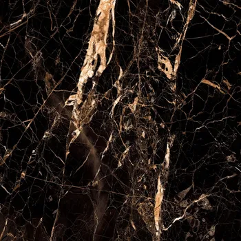 Dlažba Slinutá dlažba Golden Black, 600 × 600 mm, lesklá P-600X600-1-GOLD BL