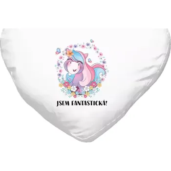 Polštář Polštář pro páry - Jsem fantastická - bílý 40 x 35 cm