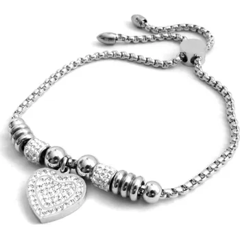 Náramek Steel Jewelry Náramek srdce z chirurgické oceli NR140908 dárkové balení zdarma