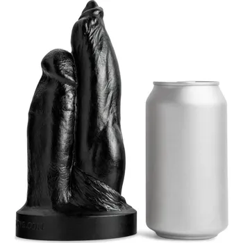 Dildo Mr. Hankey’s Toys Double Dildo Small, prémiové silikonové dildo 20 x 6–7,2 cm