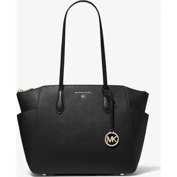 Michael Kors kožená kabelka přes rameno černá