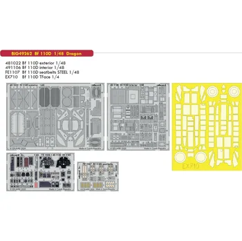 Plastikový model Eduard 1/48 Bf 110D (DRAGON)