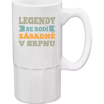 Sklenice Narozeninový půllitr - Legendy se rodí zásadně v... - 500 ml