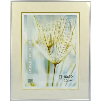 Fotoalbum Fotorámeček, 40 × 50 cm, hliníkový, stříbrný