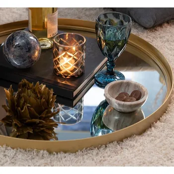 Dekorace květ na klipu ze zlatých peříček Goddy M - Ø 10 cm