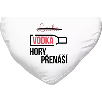 Polštář Polštář srdce 40x35 cm Vodka hory přenáší