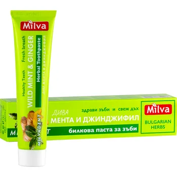 zubní pasta Milva zubní pasta s mátou a zázvorem, 75ml