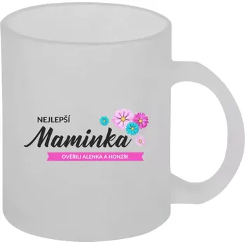 Hrnek 330 ml - skleněný matný Nejlepší maminka se jmény dětí