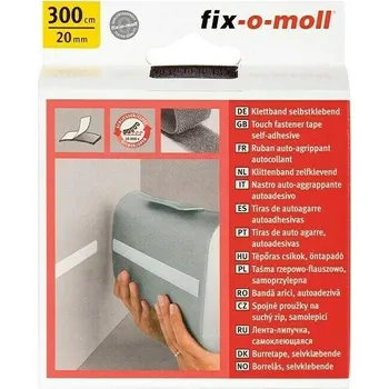 Zip Fix-o-moll Suchý zip, 3000 × 20 mm, polyamid, černá&nbsp;3563412