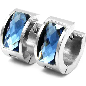 Náušnice Steel Jewelry Náušnice KROUŽKY MODRÉ Chirurgická ocel NS231222 dárkové balení zdarma