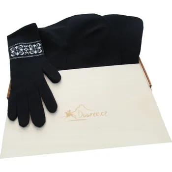 Čepice Duuree.cz Dárkový set Lisa čepice, rukavice a šála 100% kašmír Barva: Černá