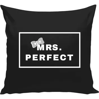 Polštář Polštář černý 40x40 cm Mrs. Perfect