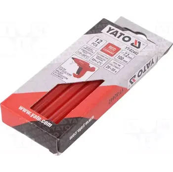 Příslušenství k lepící pistoli Yato Lepidlo do tavné pistole, červené 2x100mm 12Ks YT-82442