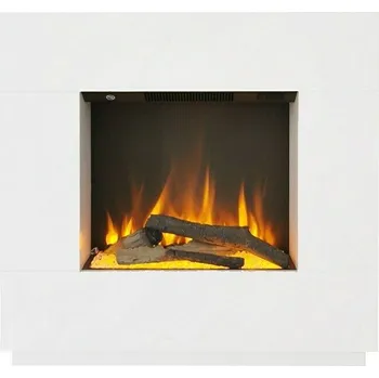 Voltomat HEATING Elektrický krb Kalmar, 1500 W, 84 × 80 × 26 cm, bílý B-BI-BG00752