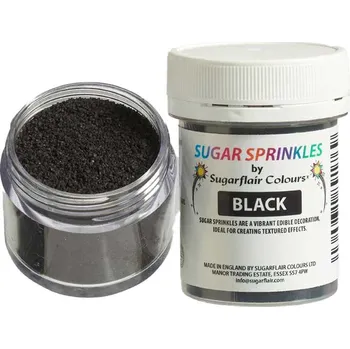 Cukr SUGARFLAIR Sugar Sprinkles - sypání černý cukr 40 g